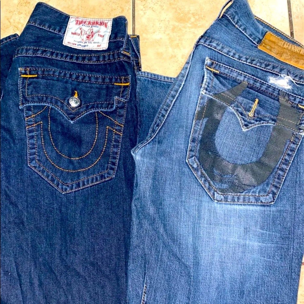 A bundle of True Religion jeans